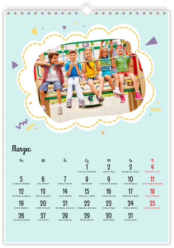 Kalendarz ze zdjęciami Dziecięca przygoda