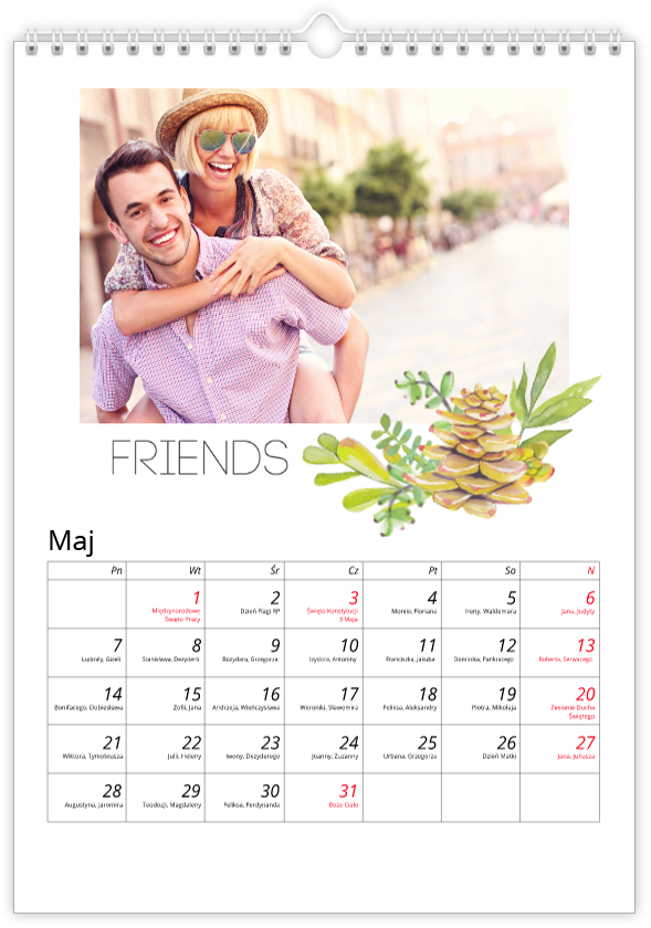 Kalendarz ze zdjęciami Szczęście razem